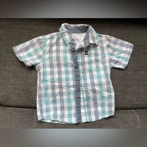 Calvin Klein, short sleeve plaid button down shirt